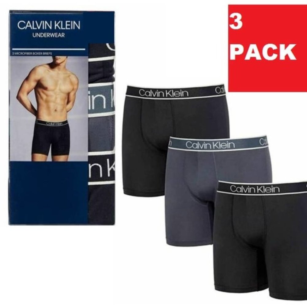 NWT Calvin Klein 3 Pack Microfiber Boxer Briefs